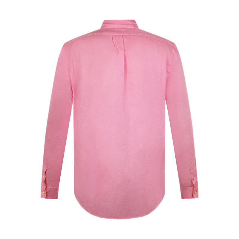 Ralph Lauren Pink Linen Shirt | Custom Fit