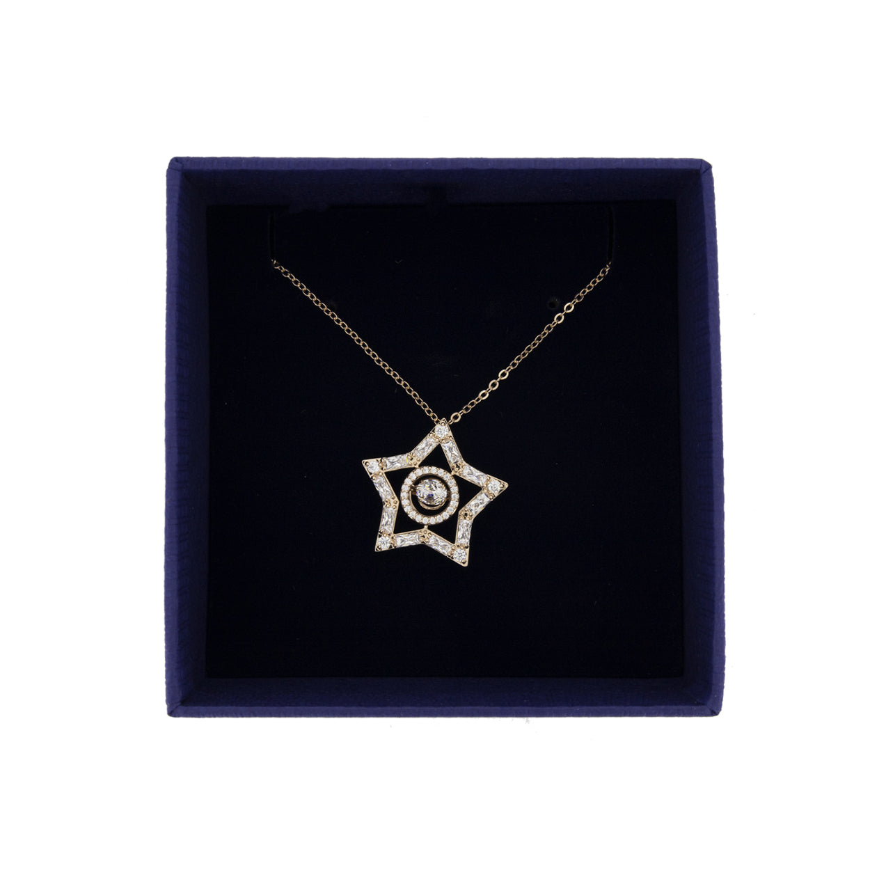 Swarovski Rose Gold Star & Dancing Diamond Necklace 5617766 