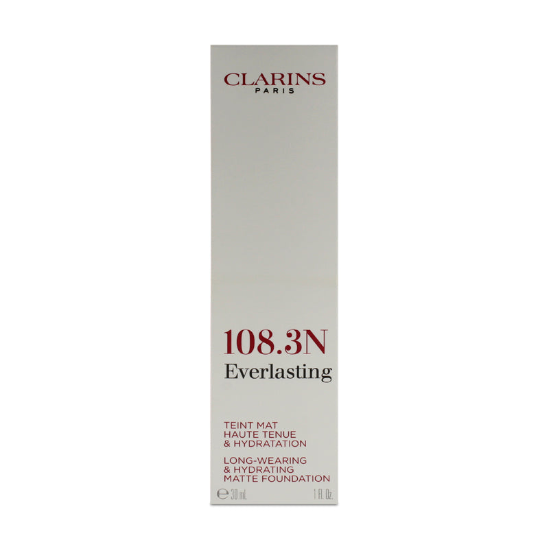 Clarins Everlasting Hydrating Matte Foundation 108.3N Organza 30ml