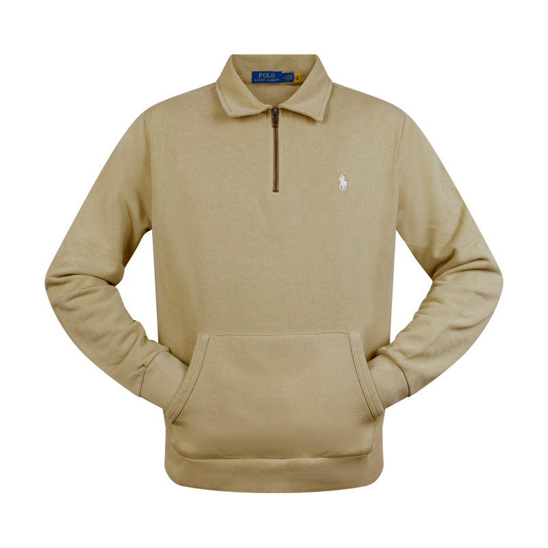 Ralph Lauren Polo Quarter-Zip Sweatshirt Beige