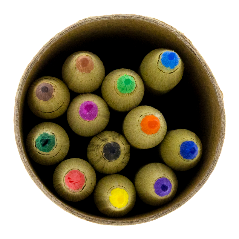 Milly Green Eco London 12 Recycled Paper Colouring Pencils