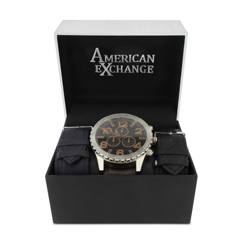 American Exchange Mens Watch Interchangeable Straps 5314 *Ex-Display*