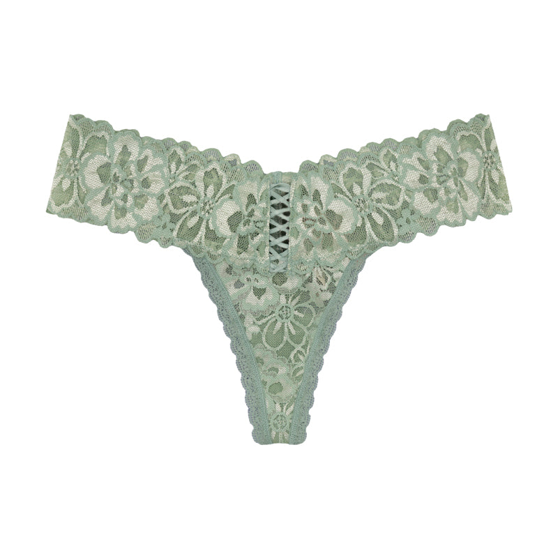 Victoria's Secret Very Sexy Lace Thong - Green - Small