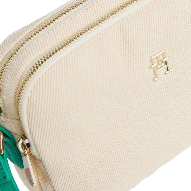 Tommy Hilfiger Poppy Canvas Crossover Bag Beige AW0AW16419