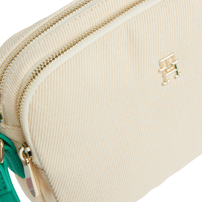 Tommy Hilfiger Poppy Canvas Crossover Bag Beige AW0AW16419