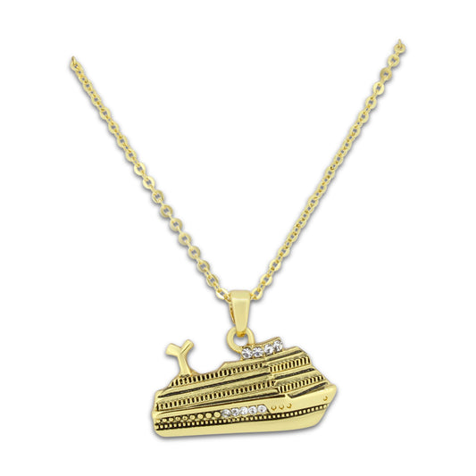 Khloelle Gold Cruise Ship Necklace LC0070850