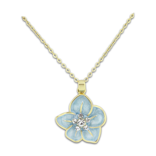 Khloelle Gold & Blue Flower Necklace LC0070852