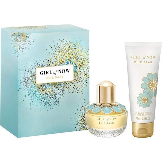 Elie Saab Girl Of Now 90ml Eau De Parfum Gift Set and scented body lotion 75ml