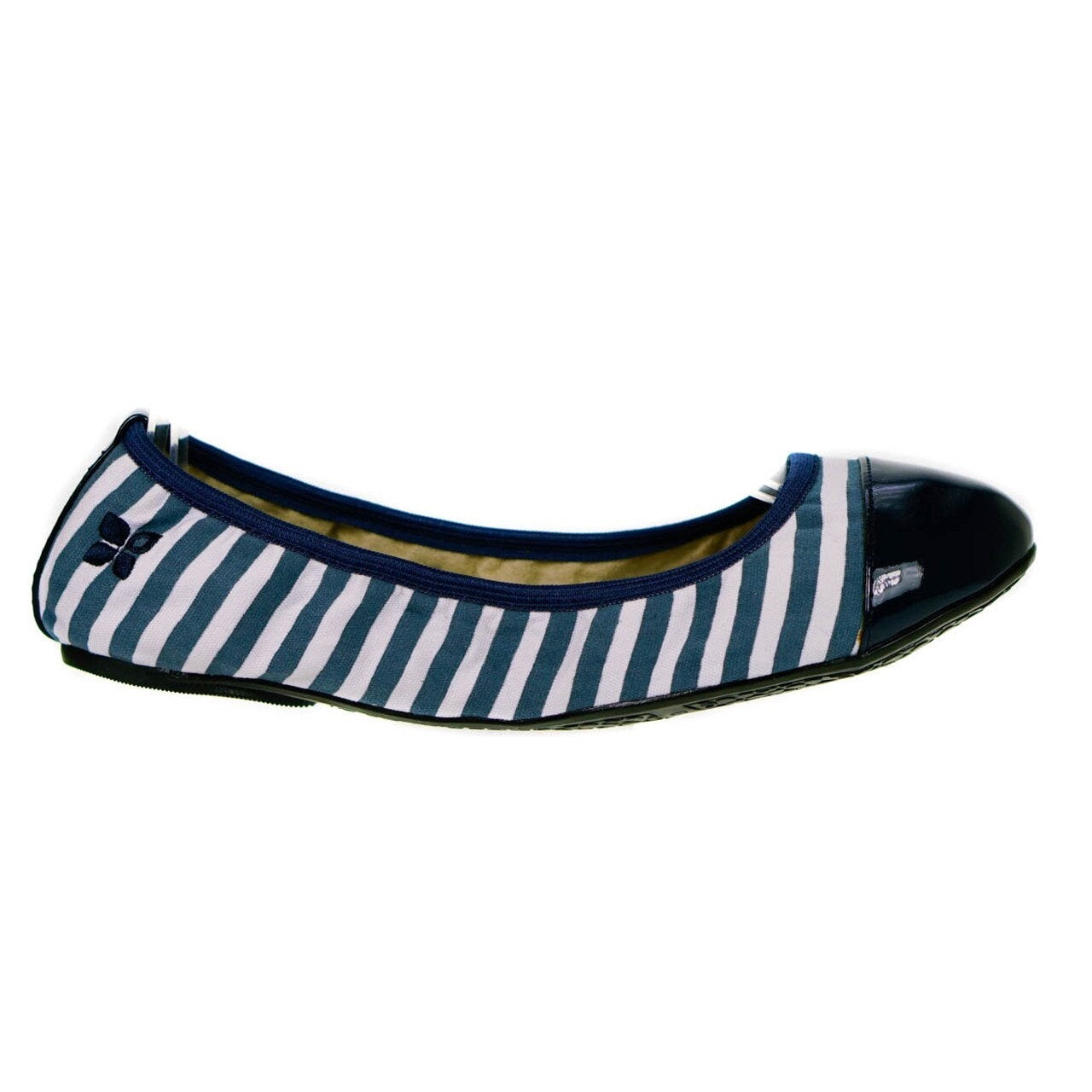 Navy and white striped hot sale flats