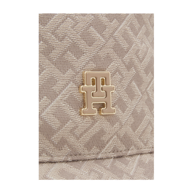 Tommy Hilfiger Monogram Jacquard Women's Beige Bucket Hat One Size