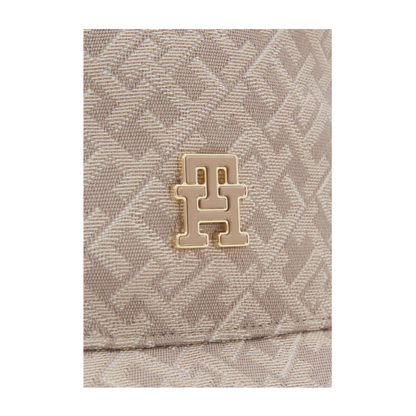 Tommy Hilfiger Monogram Jacquard Women's Beige Bucket Hat One Size