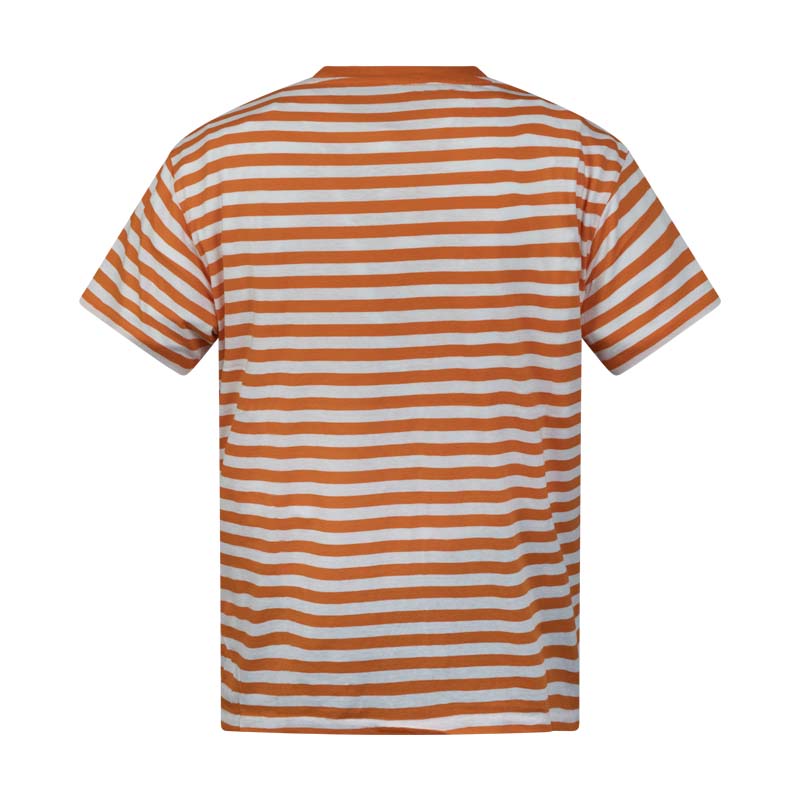 Ralph Lauren Women's Polo Crewneck Striped T-Shirt Orange/White