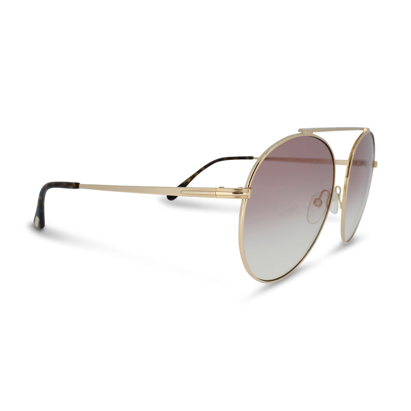 Tom Ford Round Framed Women Metal Sunglasses Simone-02 TF571 28Z