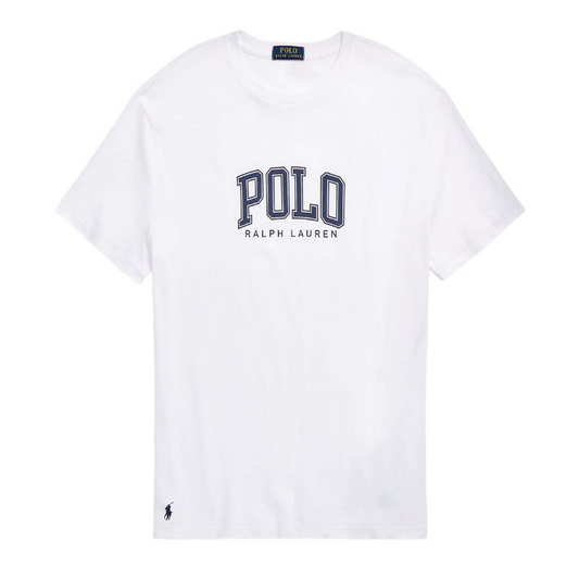 Ralph Lauren Classic Fit Logo Jersey White T-Shirt Men's