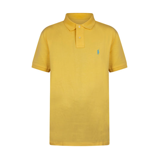 Ralph Lauren Cotton Polo Shirt Yellow Men's