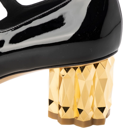 Salvatore Ferragamo Ortensia Nero Patent Calf Shoes Black