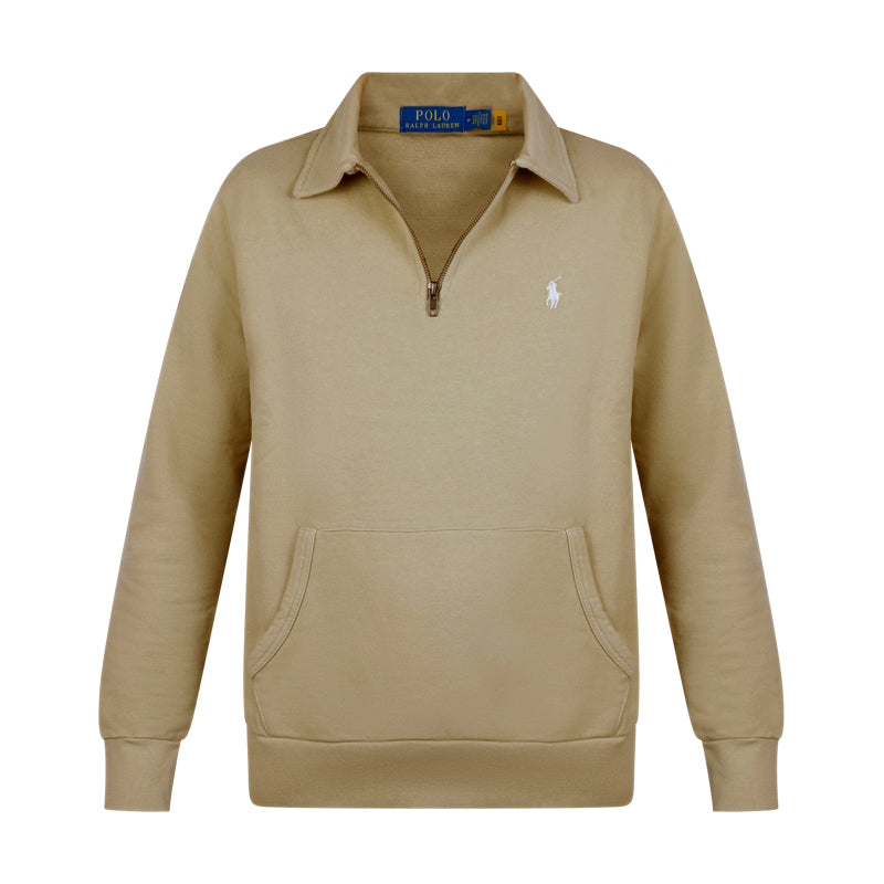 Ralph Lauren Polo Quarter-Zip Sweatshirt Beige