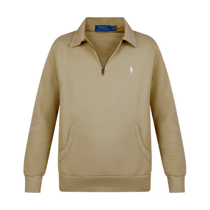 Ralph Lauren Polo Quarter-Zip Sweatshirt Beige