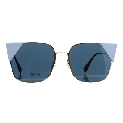 Fendi Rose Gold & Blue Square Ladies Sunglasses 0191/S