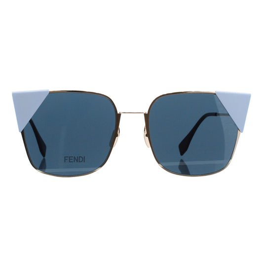Fendi Rose Gold & Blue Square Ladies Sunglasses 0191/S