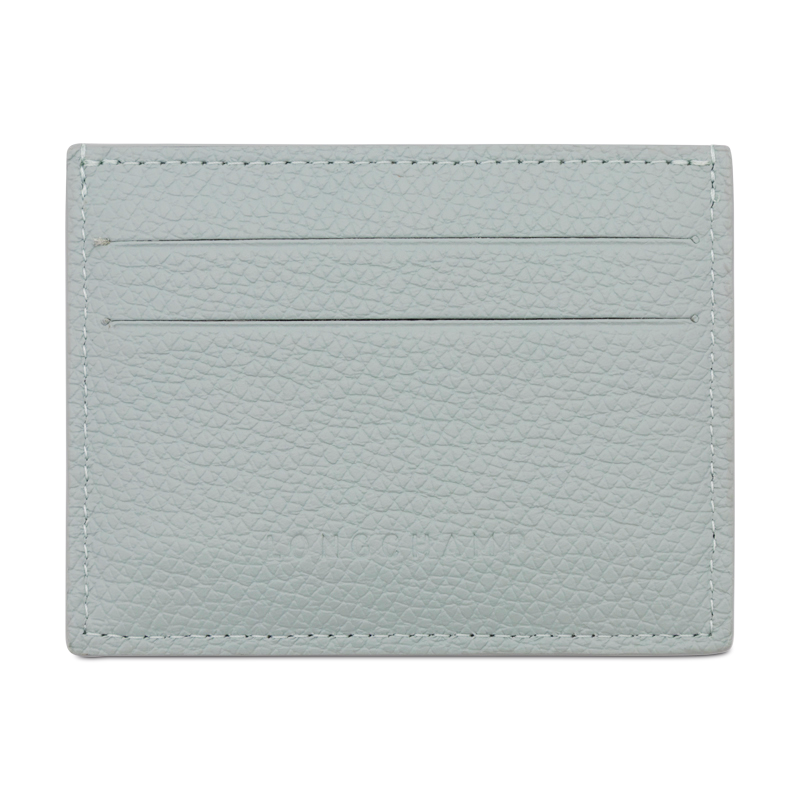 Longchamp Le Foulonne Leather Card Holder Celadon