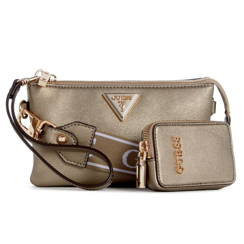 Guess Latona Mini Crossbody Bag Pewter With Coin Purse