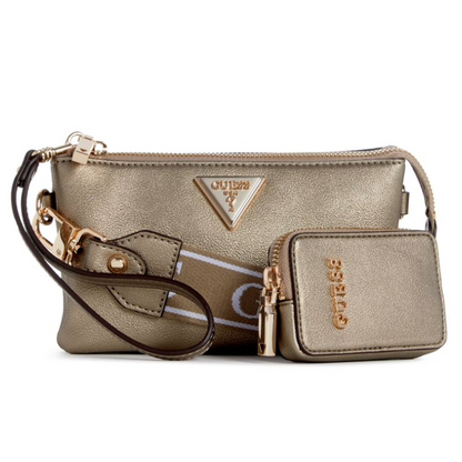 Guess Latona Mini Crossbody Bag Pewter With Coin Purse