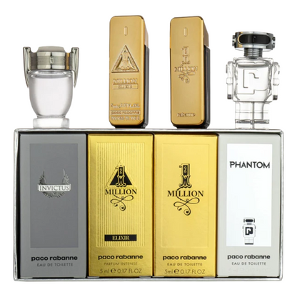 Paco Rabanne Men's Mini Fragrance Gift Set 4 x 5ml (Blemished Box)
