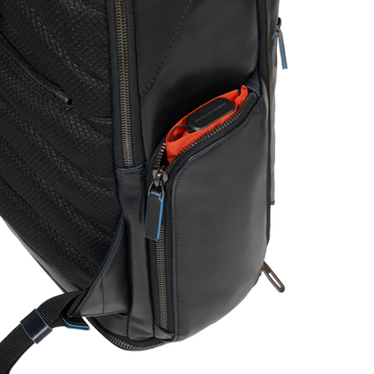 Piquadro Blue Square Large Leather Laptop Backpack 15,6"