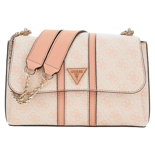 Guess Dusty Rose Logo Norton Women's Pink Shoulder Bag