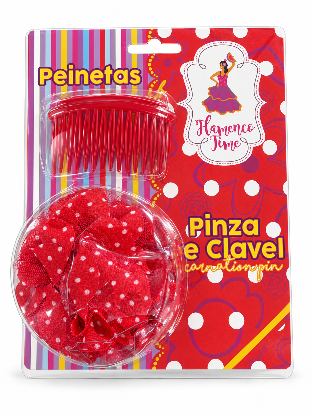 Folgado Peintas Pinza Clavel Flamenco Time Hair Combs