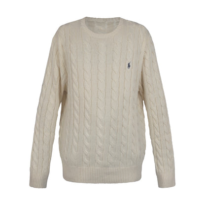 Ralph Lauren Polo Cotton Cable Knit Jumper Cream