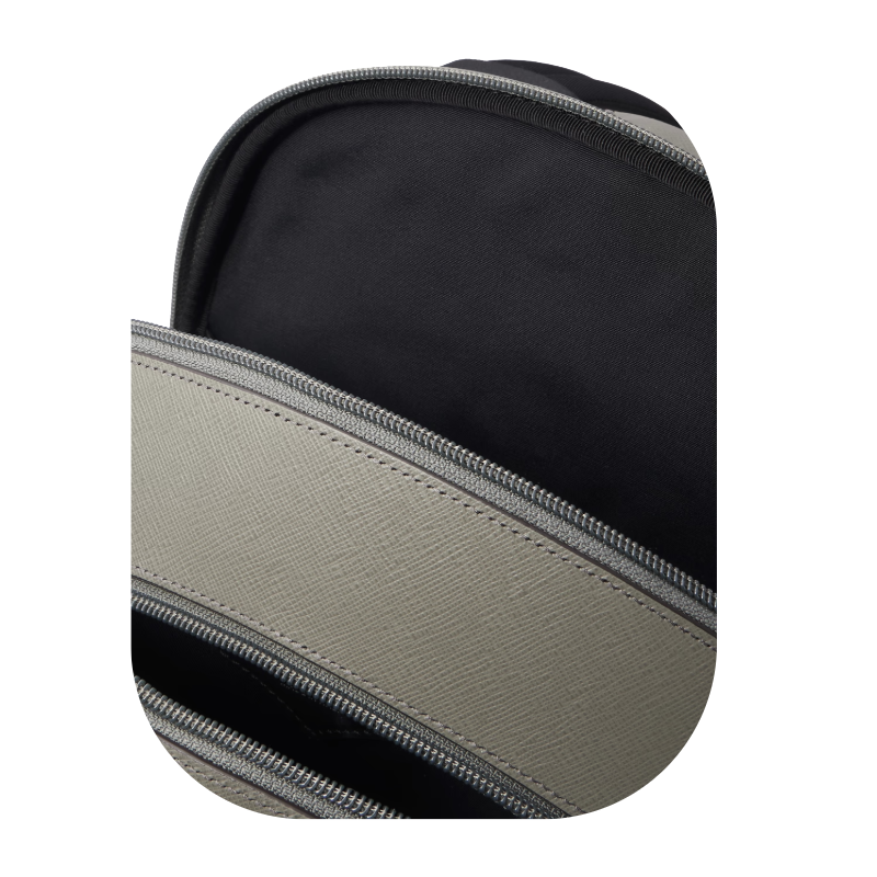 Montblanc Sartorial Leather 3 Compartment Backpack Bag Mastic Brown