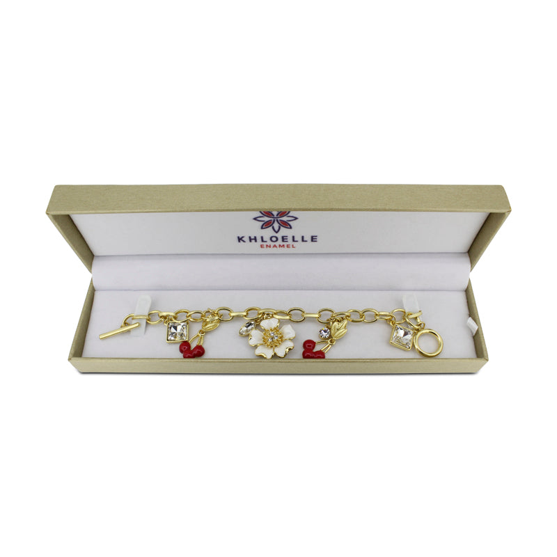 Khloelle Gold Bracelet Cherry and Blossom LC0070883