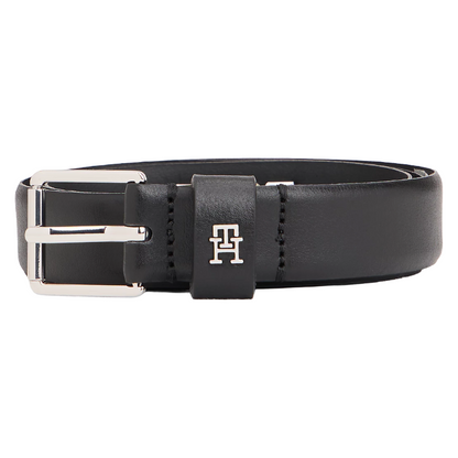 Tommy Hilfiger Square Buckle Leather Belt Black Women's AW0AW16607