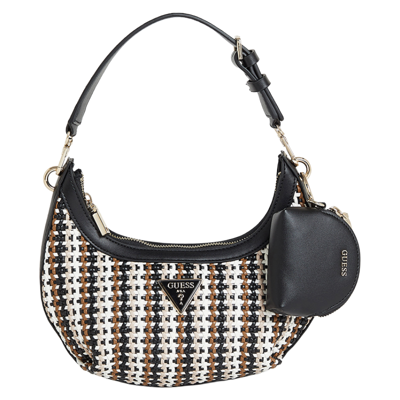 Guess Handbag Black/Multi With Wallet & Pouch WG920412 