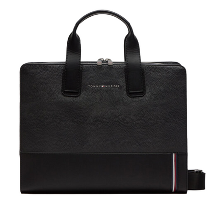 Tommy Hilfiger Central Slim Mens Laptop Bag Black AM0AM12447