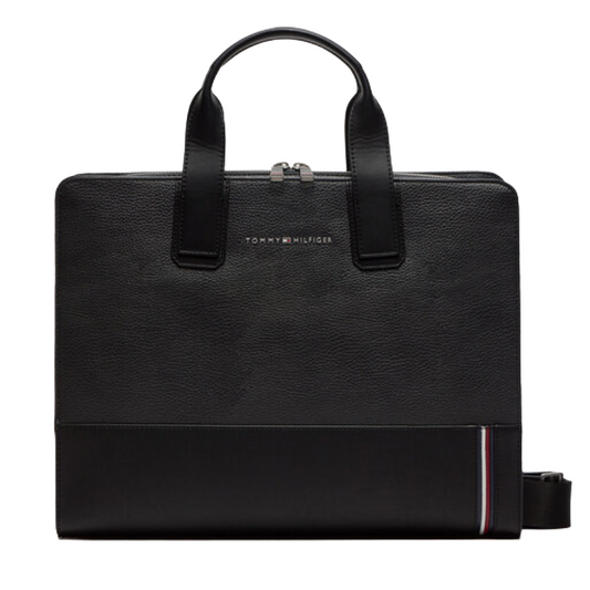 Tommy Hilfiger Central Slim Mens Laptop Bag Black AM0AM12447