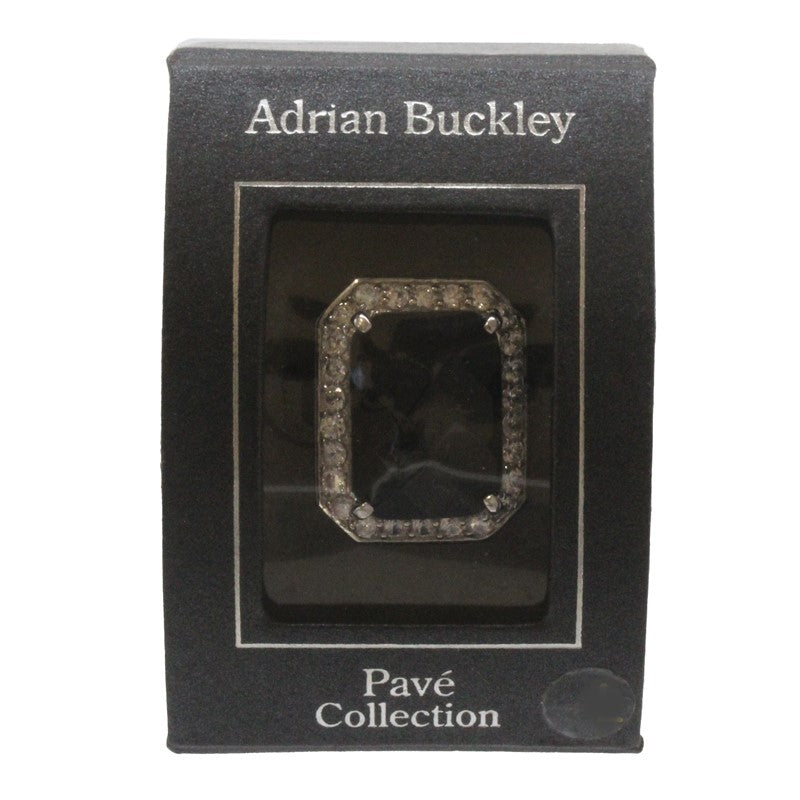 Buckley Pave Collection Square Black Crystal Ring CZR343S