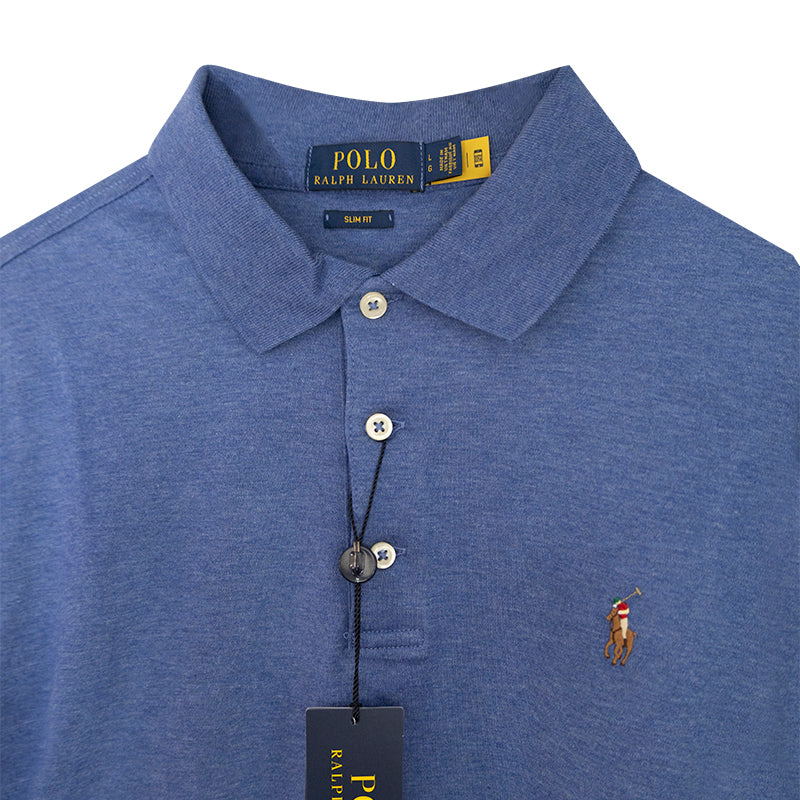 Ralph Lauren Slim Fit Polo | Blue Cotton Shirt