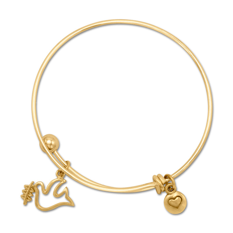 Lovita Gold Plated Bangle Set | Faith, Hope, Love