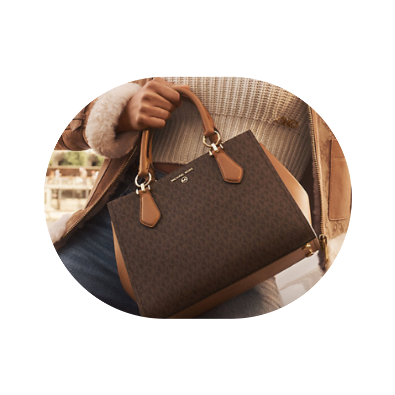 Michael Kors Marilyn Medium Satchel Bag Brown/Acorn