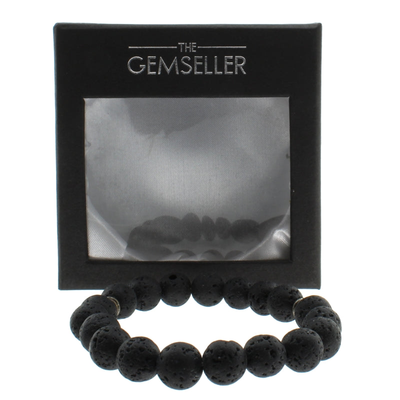  The Gemseller Bohemian Lava Bead Stretch Bracelet