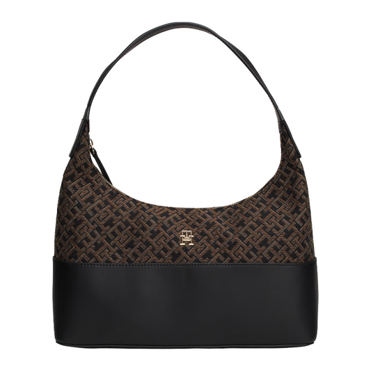 Tommy Hilfiger Jacquard Black Shoulder Bag