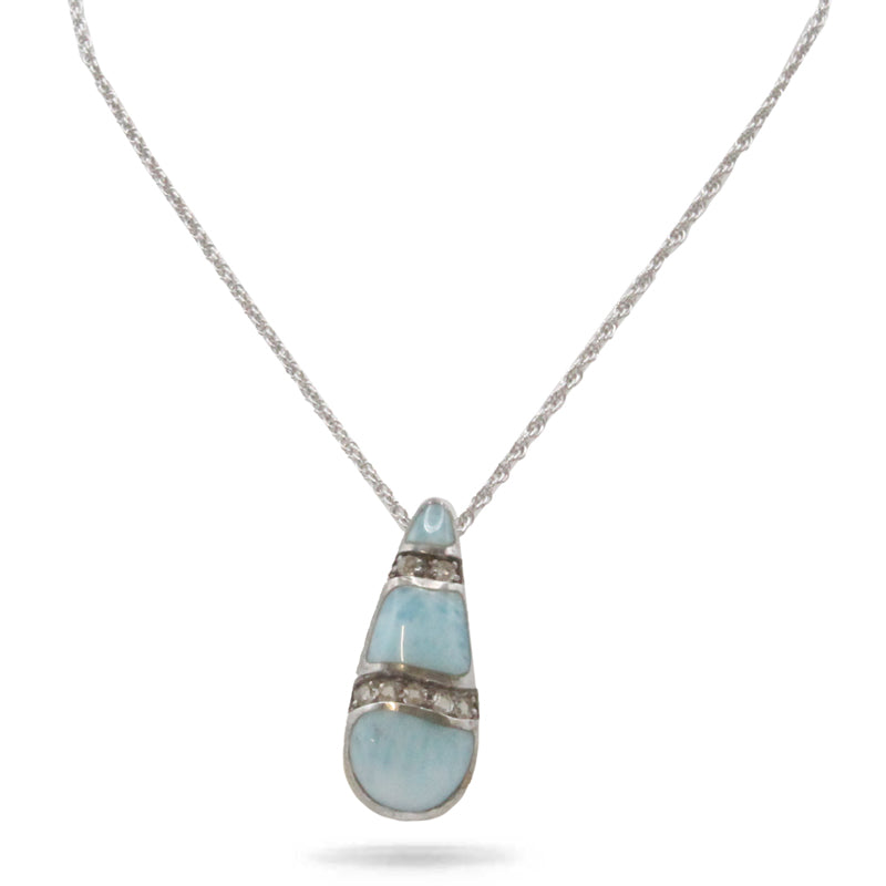 Marahlago Marina Necklace Larimar White Topaz