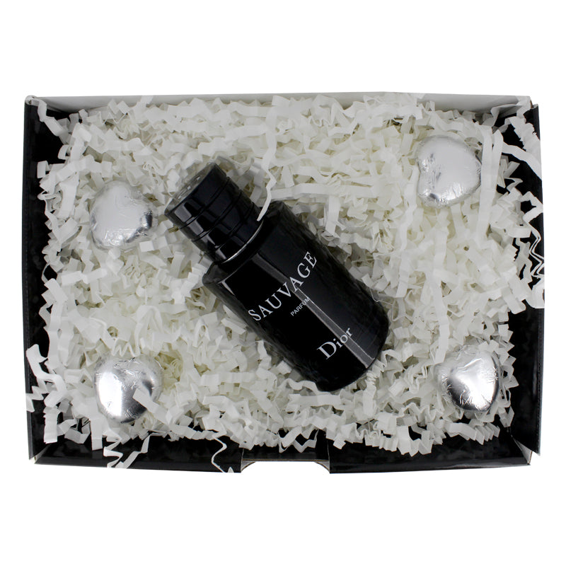 Dior Sauvage 60ml Parfum Fragrance & Chocolates Gift Set For Him