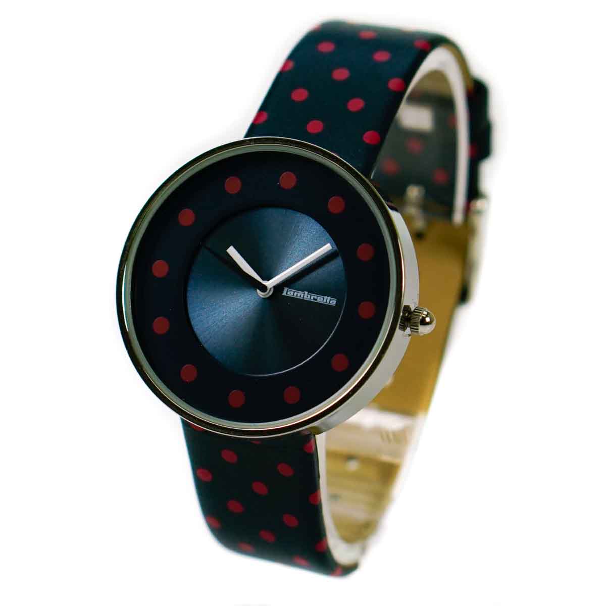 Lambretta Cielo Watch Blue With Red Dots 2104DRE