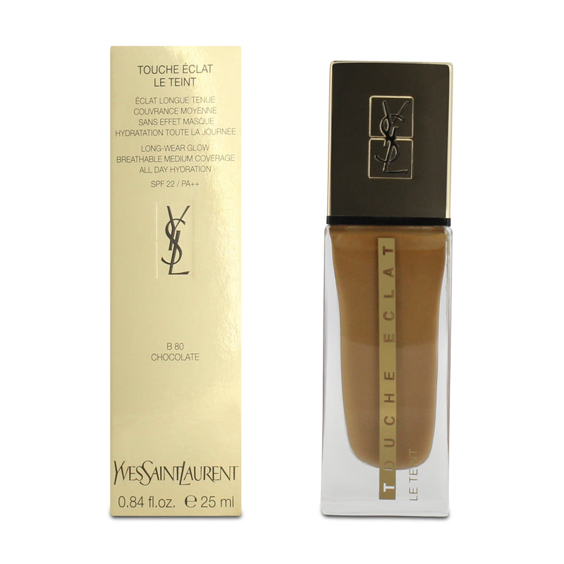 YSL Touche Eclat Le Teint Foundation B 80 Chocolate Brown (Blemished Box)