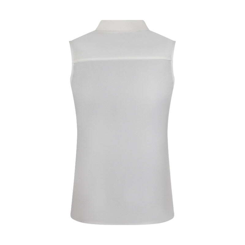 Armani Jeans Women's White Sleeveless Zip Shirt 