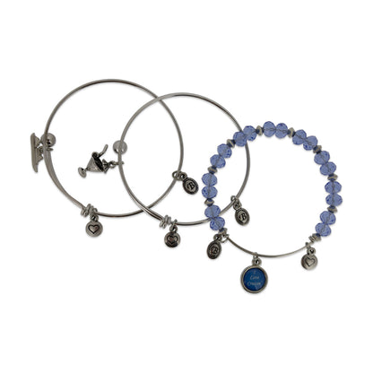 Bella Perlina Silver Plated Bangle 'I Love Cruisin'